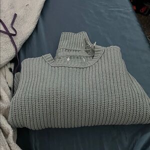 JCPenney Women's Gray Turtleneck Sweater